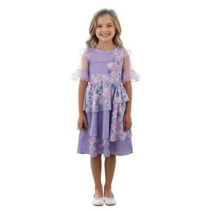 Encanto Disney MUABABY Size 140 / Girl’s 6 Isabella Purple Floral Costume Dress